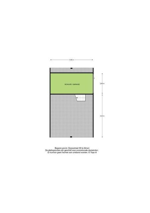 Dorpsstraat 59, Almen plattegrond-