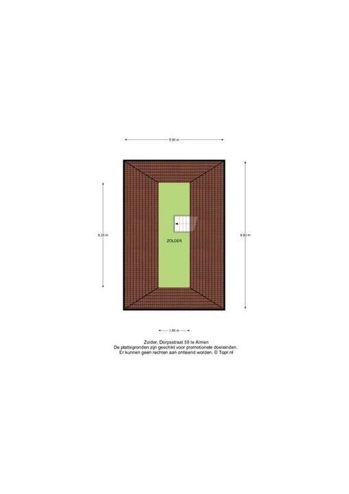 Dorpsstraat 59, Almen plattegrond-