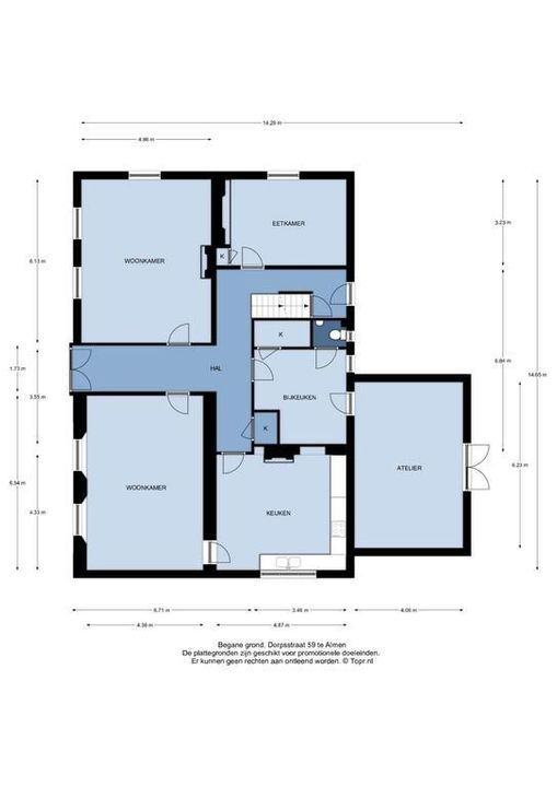 Dorpsstraat 59, Almen plattegrond-