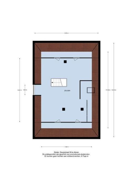 Dorpsstraat 59, Almen plattegrond-
