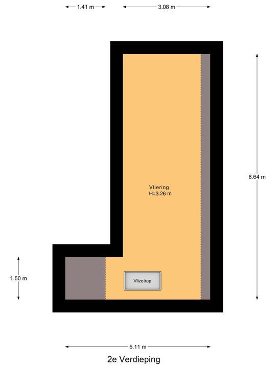 Kerkstraat 29, Veessen plattegrond-