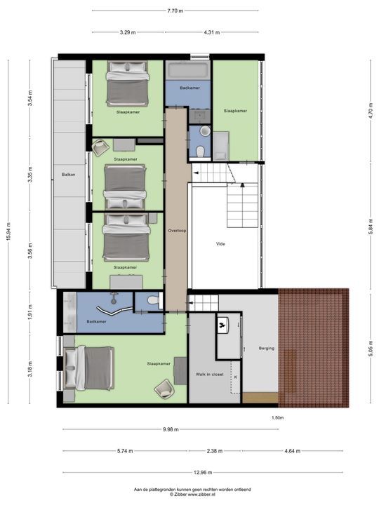 Singravenlaan 12, Enschede plattegrond-