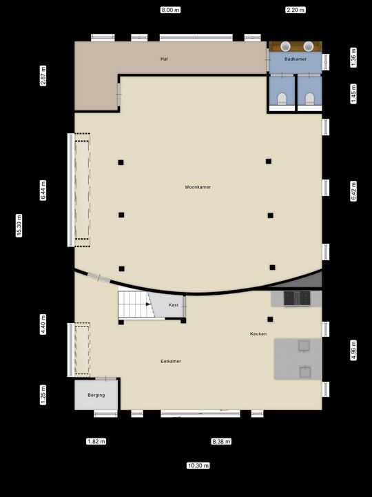 Beukerweg 50, Enschede plattegrond-