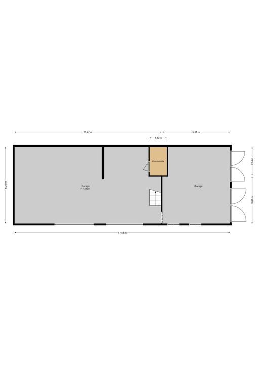 Dorpsstraat 74, Rheden plattegrond-