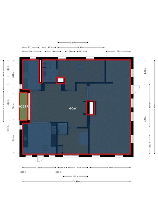 Weerseloseweg 271, Enschede plattegrond-