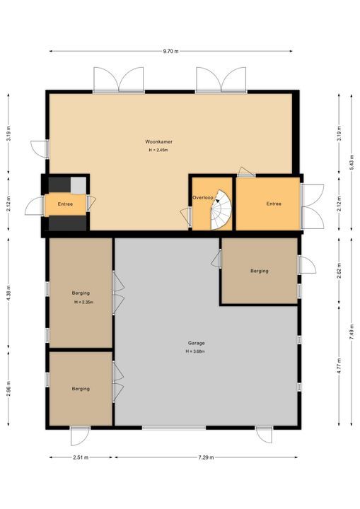 Zutphenseweg 37, Eefde plattegrond-
