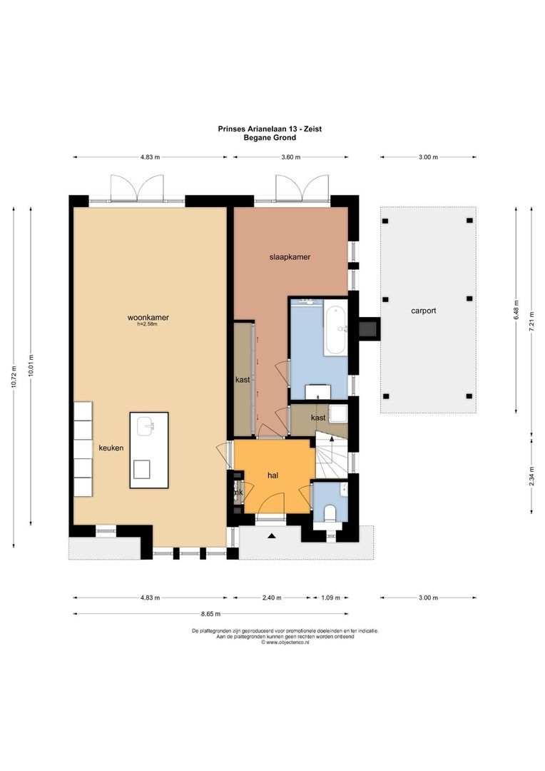 Prinses Arianelaan 13, Zeist plattegrond-0