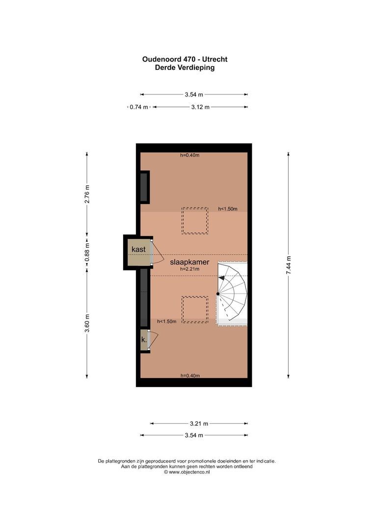 Oudenoord 470, Utrecht plattegrond-2