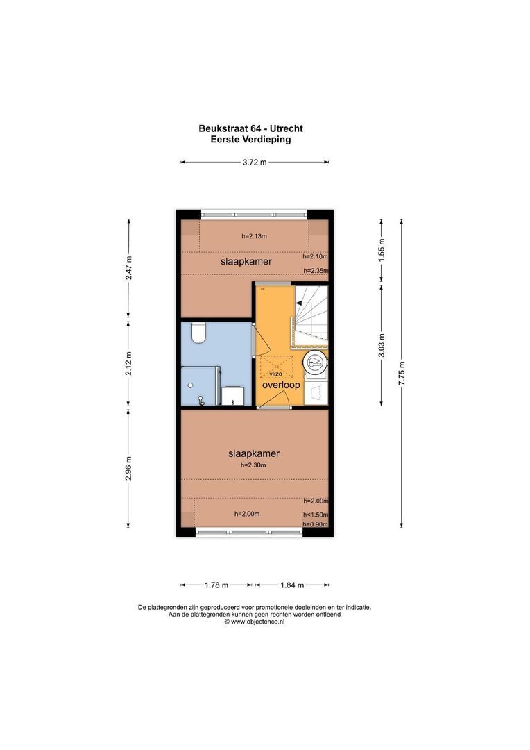 Beukstraat 64, Utrecht plattegrond-2