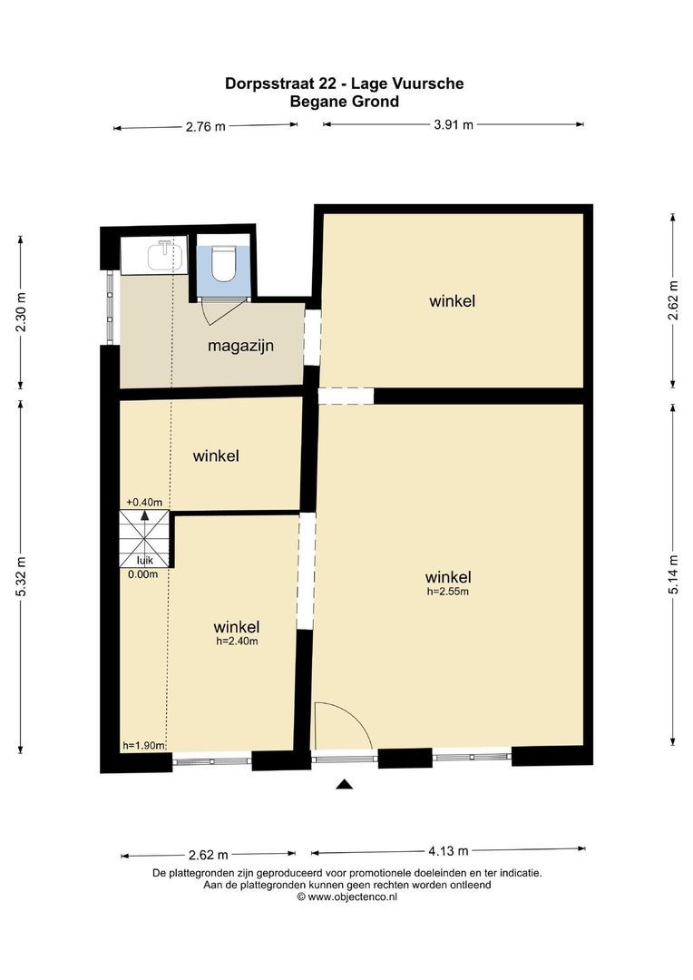 Dorpsstraat 22 +winkel, Lage Vuursche plattegrond-3