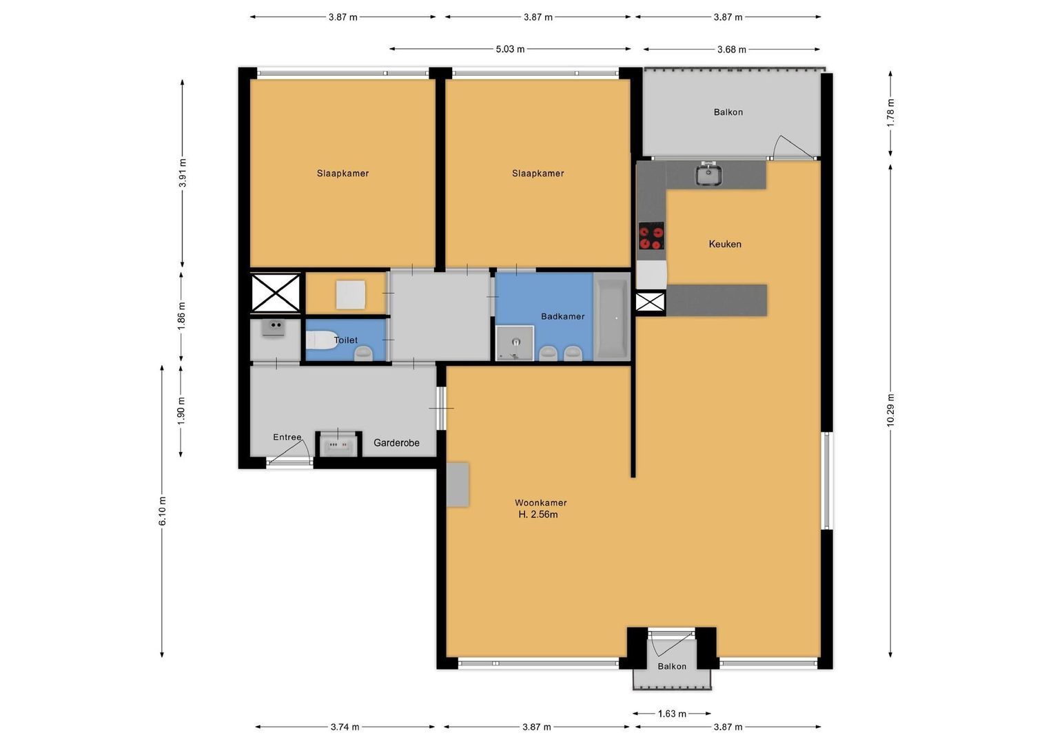 2e Hogeweg 34, Zeist plattegrond-0