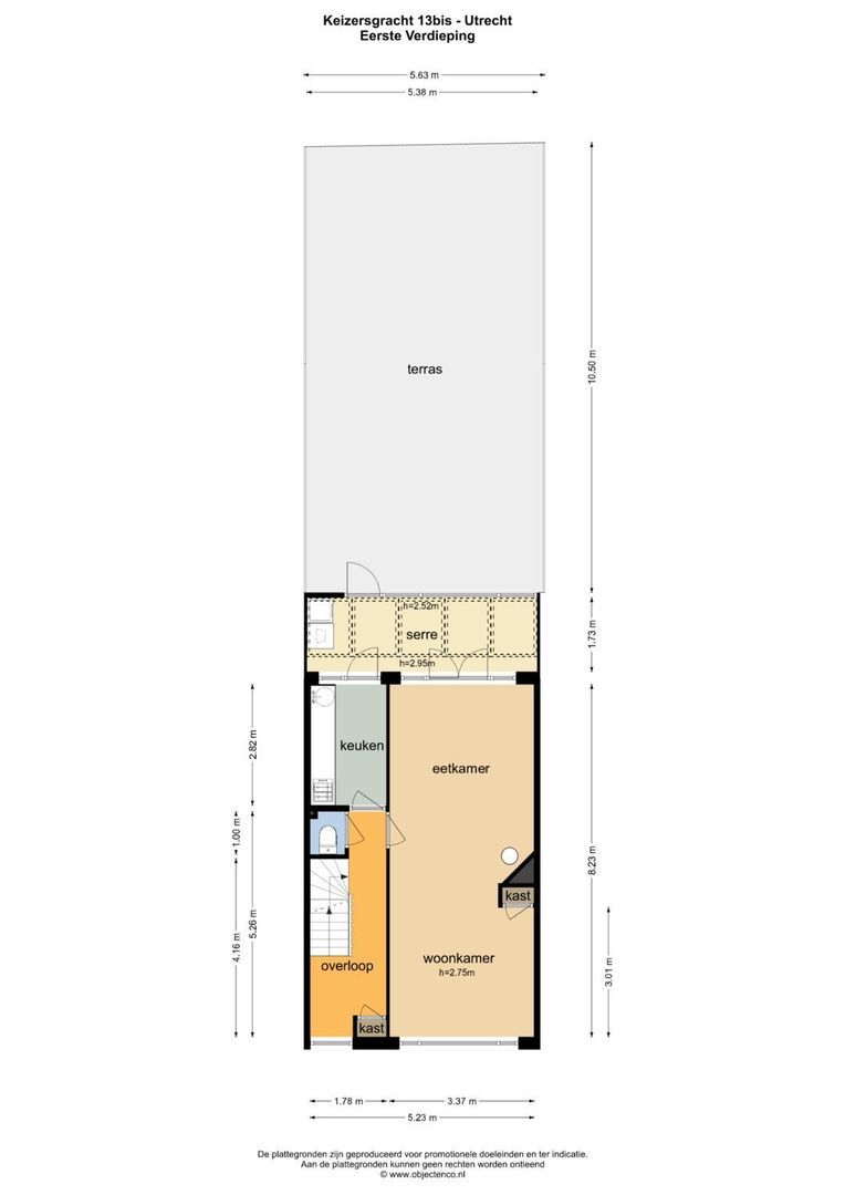 Keizersgracht 13 BS, Utrecht plattegrond-3