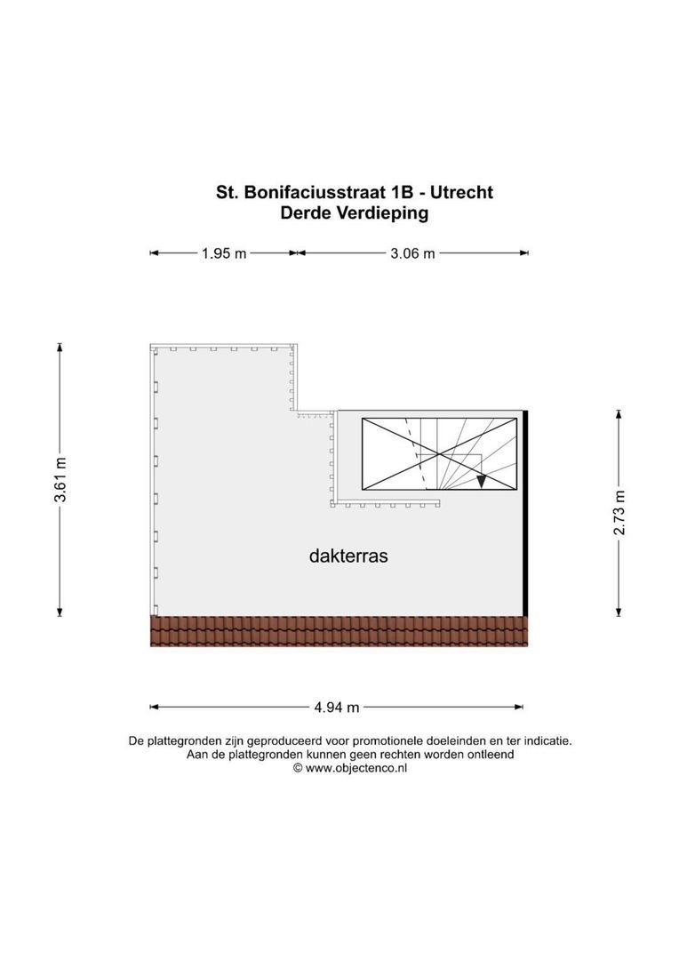 St.-Bonifaciusstraat 1 B, Utrecht plattegrond-6