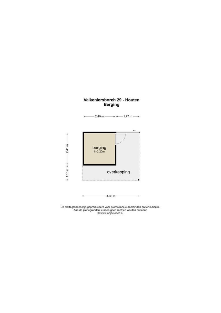 Valkeniersborch 29, Houten plattegrond-7