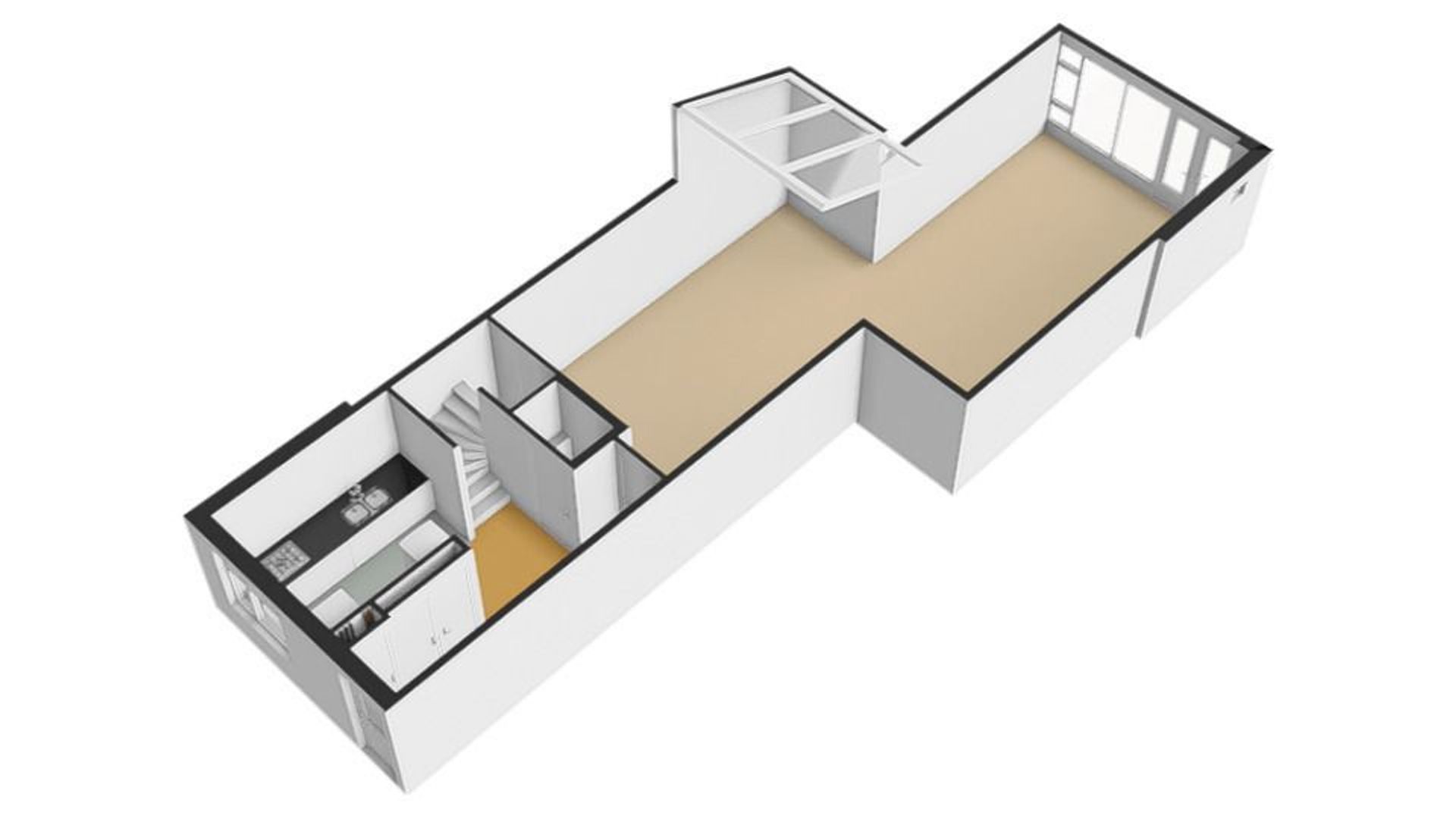 Valkeniersborch 29, Houten plattegrond-2