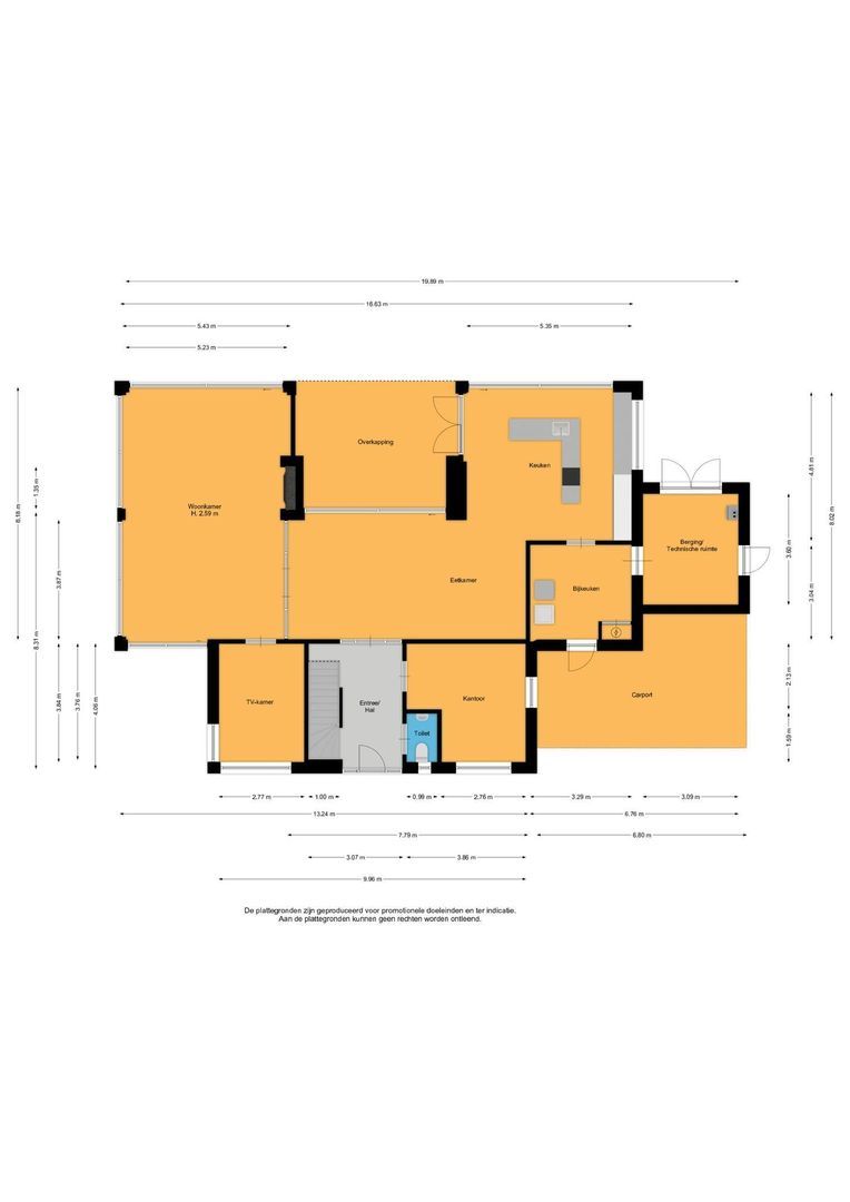 Zandweg 206 A, De Meern plattegrond-1