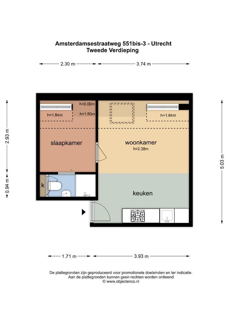 Amsterdamsestraatweg 551 D, Utrecht plattegrond-0