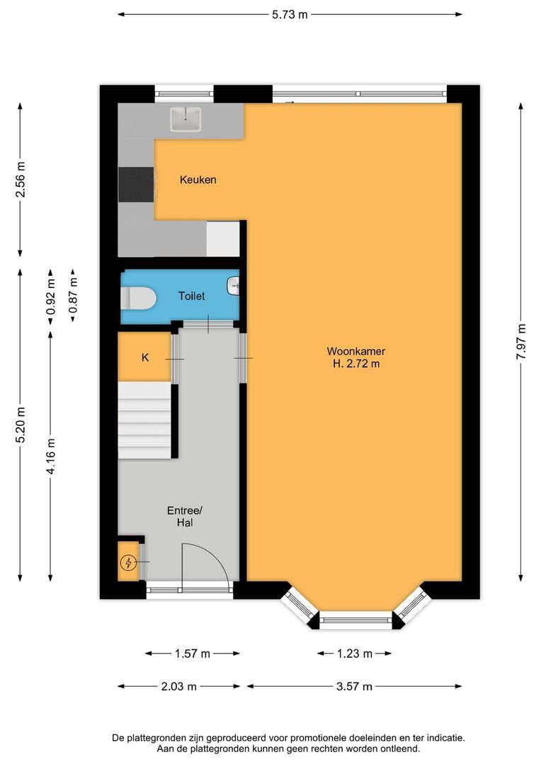 Cornelis Drebbelstraat 5, Utrecht plattegrond-1