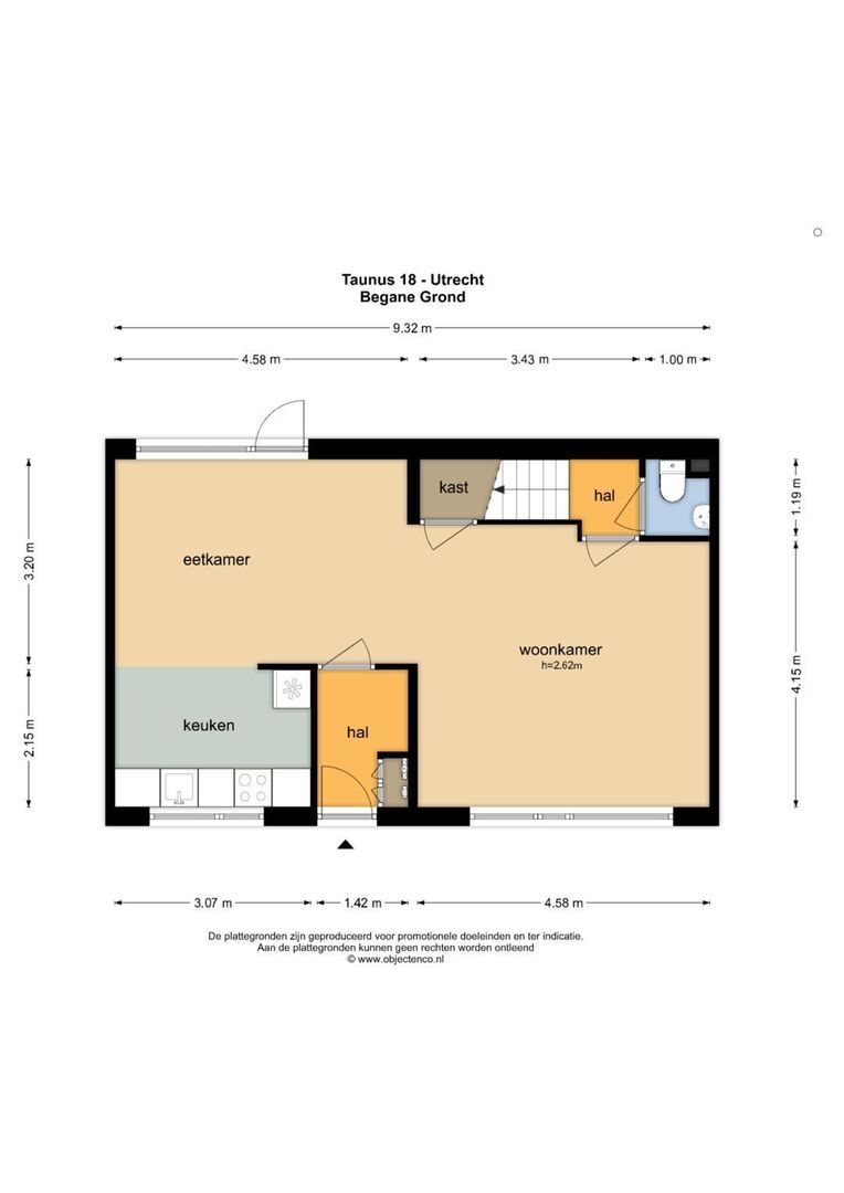 Taunus 18, Utrecht plattegrond-2