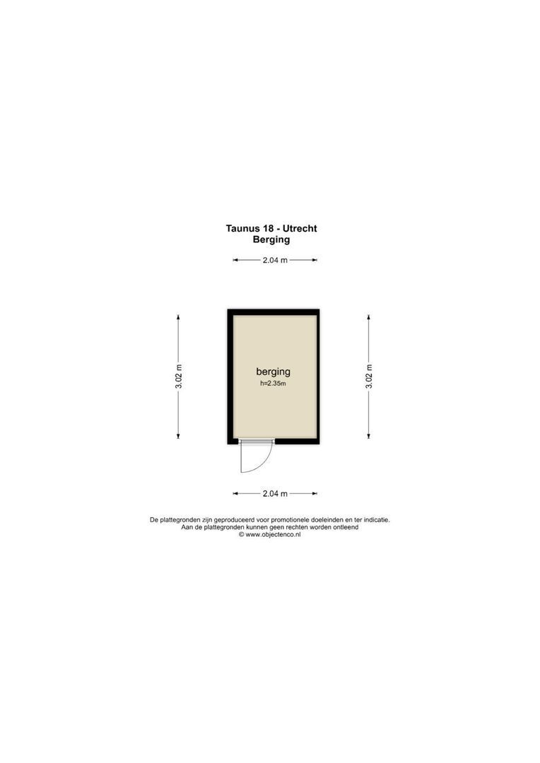 Taunus 18, Utrecht plattegrond-8