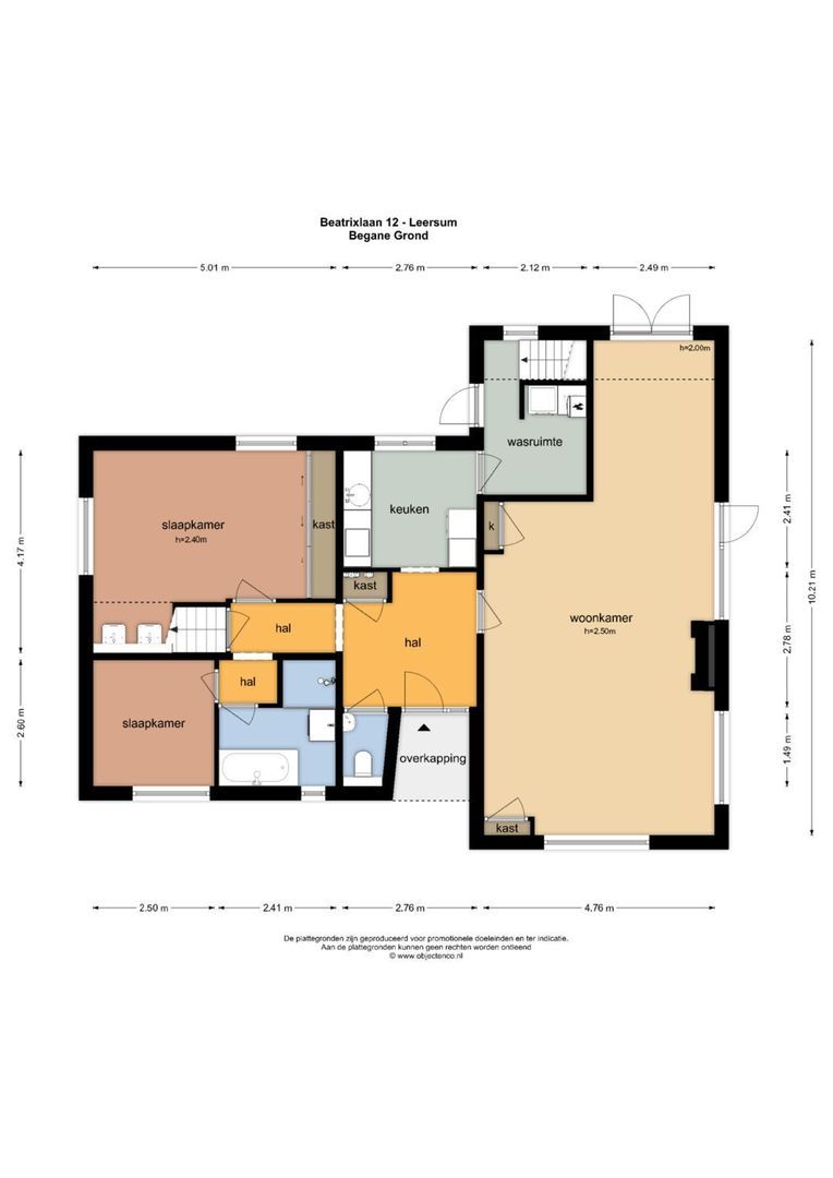 Prinses-Beatrixlaan 12, Leersum plattegrond-0