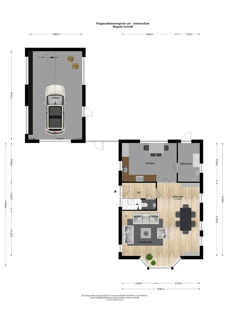 Poppendammergouw 20, Amsterdam plattegrond-2