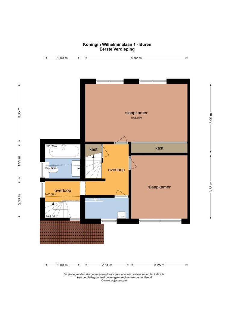 Koningin Wilhelminalaan 1, Buren plattegrond-3