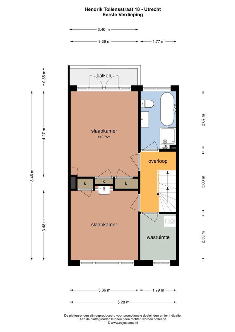 Hendrik Tollensstraat 18, Utrecht plattegrond-2