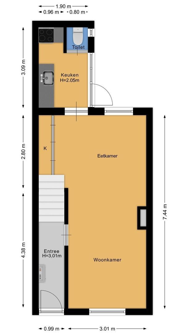 Balistraat 37, Utrecht plattegrond-0