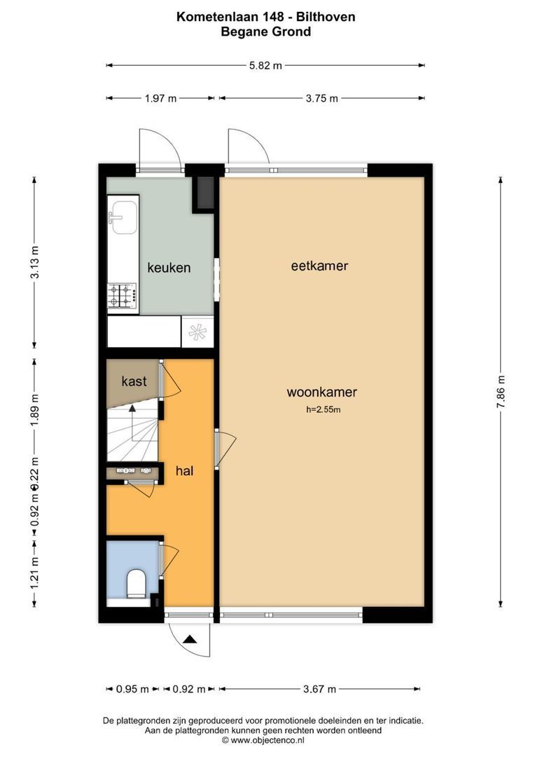 Kometenlaan 148, Bilthoven plattegrond-0