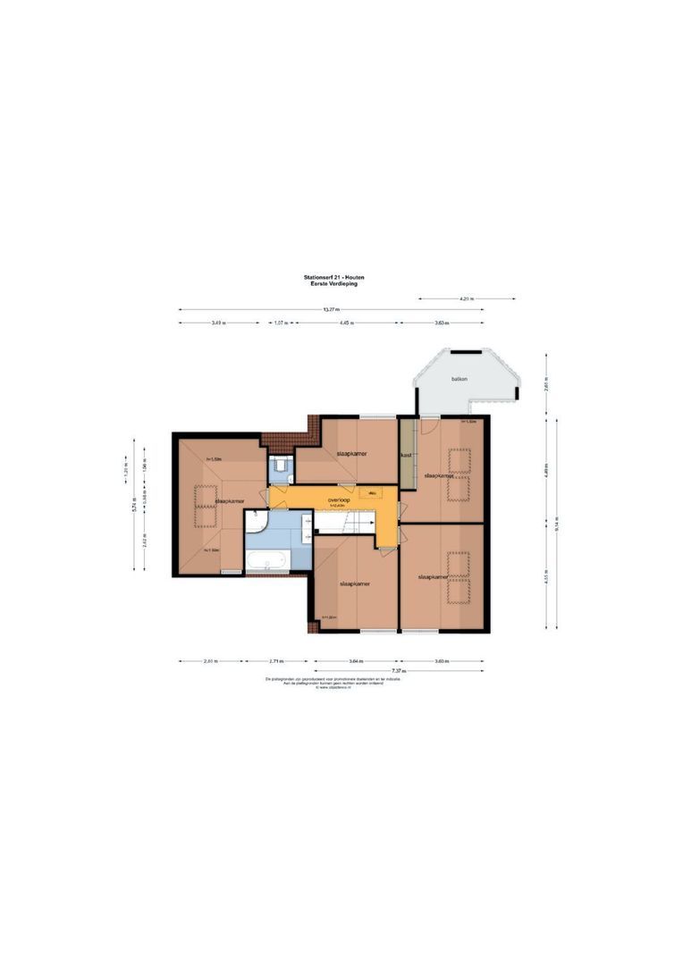 Stationserf 21, Houten plattegrond-2
