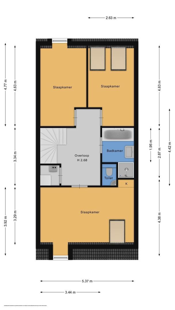 Hoofdstraat 100, Driebergen-Rijsenburg plattegrond-2