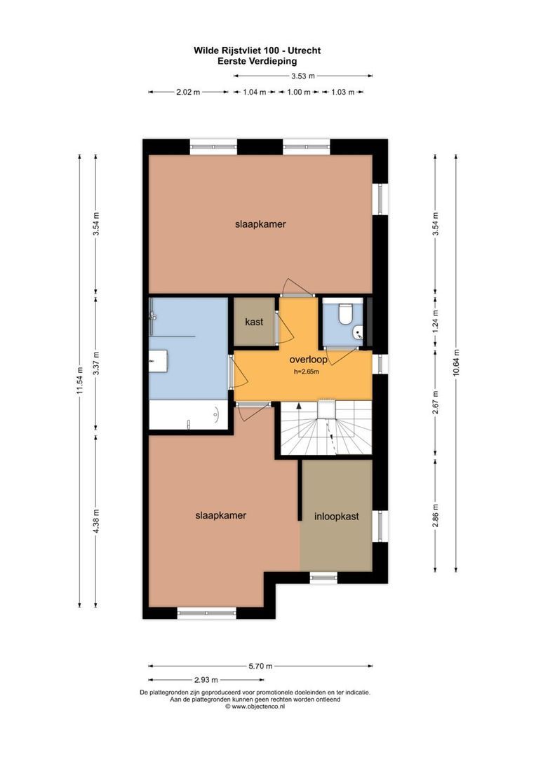 Wilde rijstvliet 100, Utrecht plattegrond-3