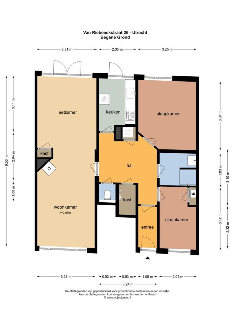 Van Riebeeckstraat 26, Utrecht plattegrond-0