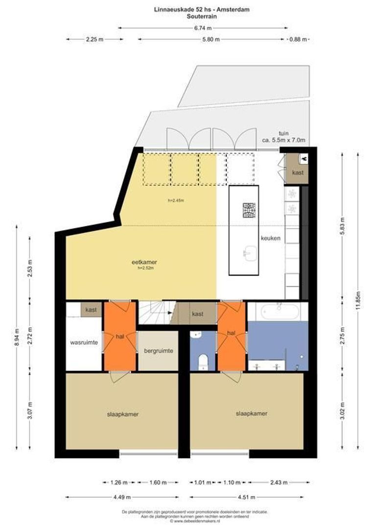 Linnaeuskade 52 H, Amsterdam plattegrond-0