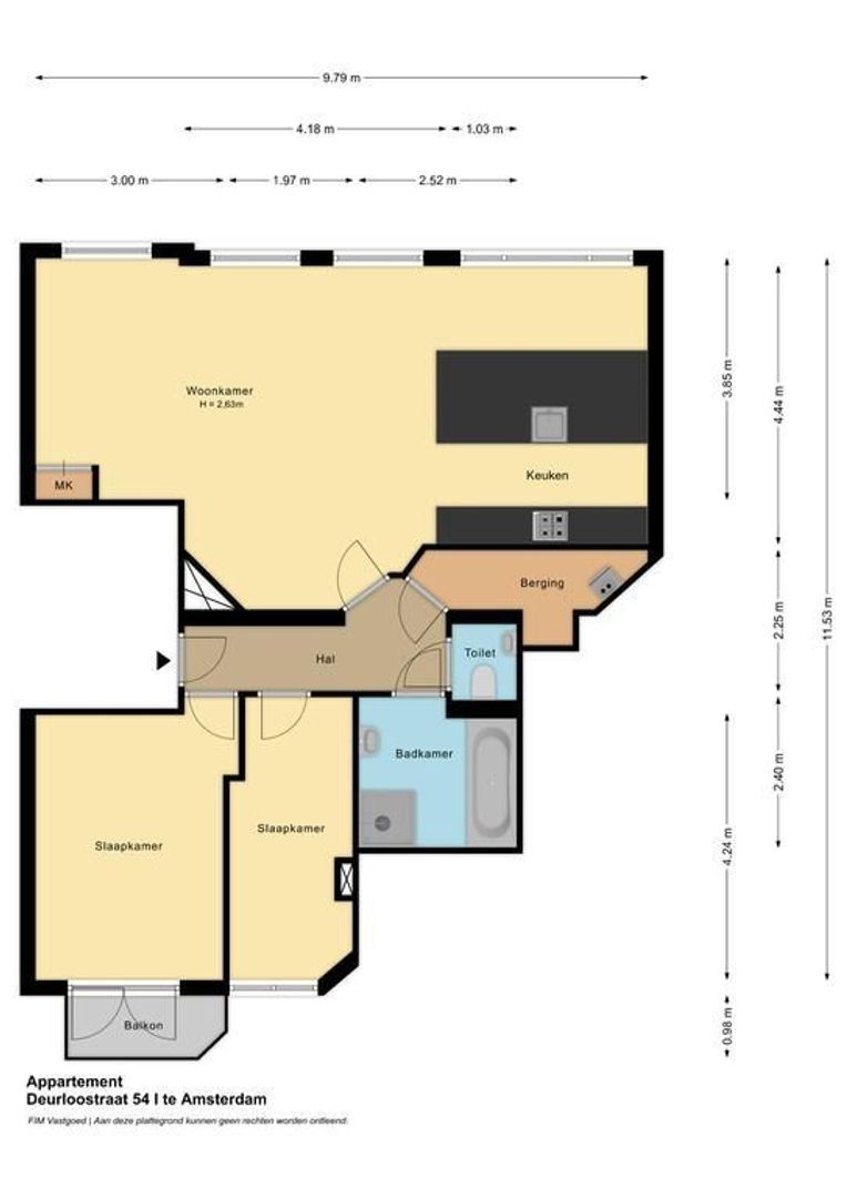 Deurloostraat 54 I, Amsterdam plattegrond-0