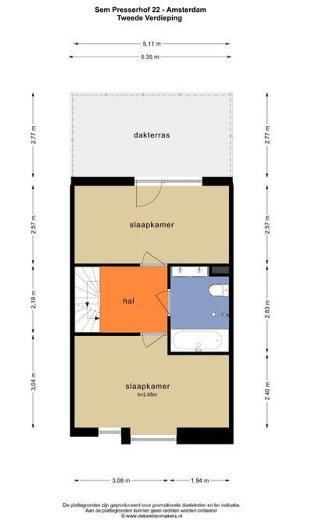 Sem Presserhof 22 + PP, Amsterdam plattegrond-2