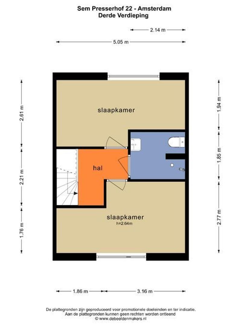 Sem Presserhof 22 + PP, Amsterdam plattegrond-3