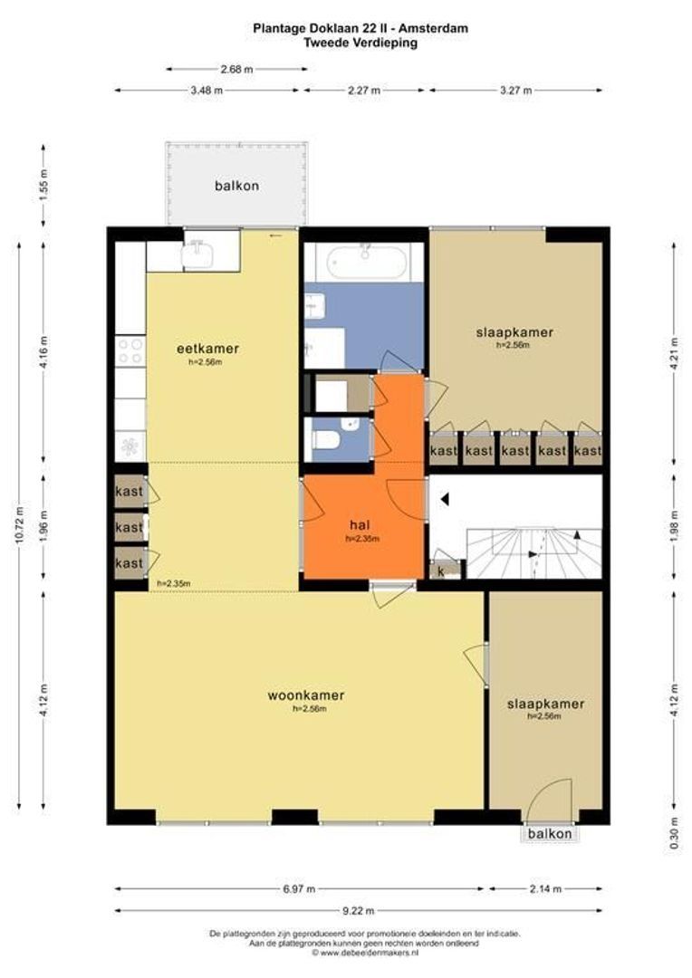 Plantage Doklaan 22 2, Amsterdam plattegrond-0