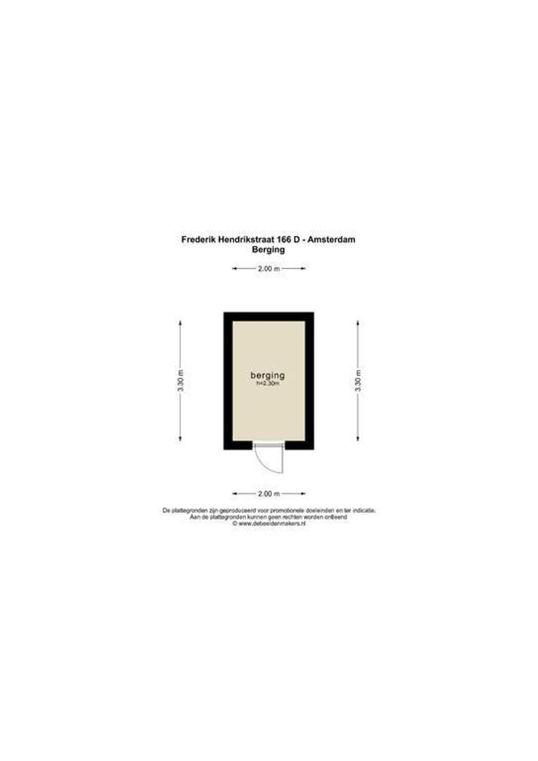 Frederik Hendrikstraat 166 d, Amsterdam plattegrond-2