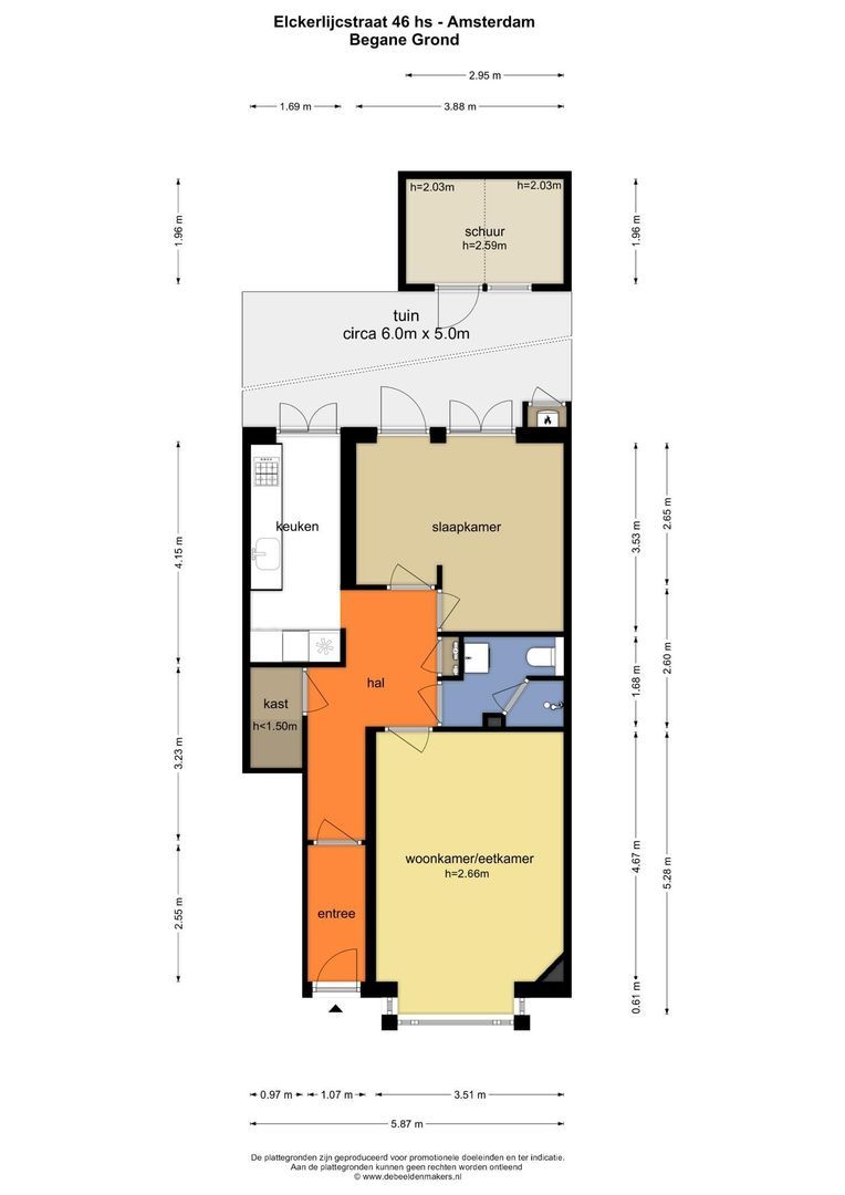 Elckerlijcstraat 46 H, Amsterdam plattegrond-0