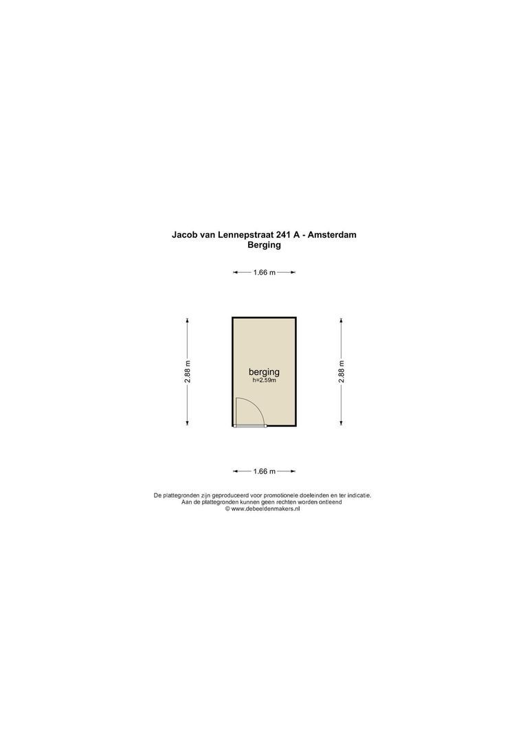 Jacob van Lennepstraat 241 A, Amsterdam plattegrond-1