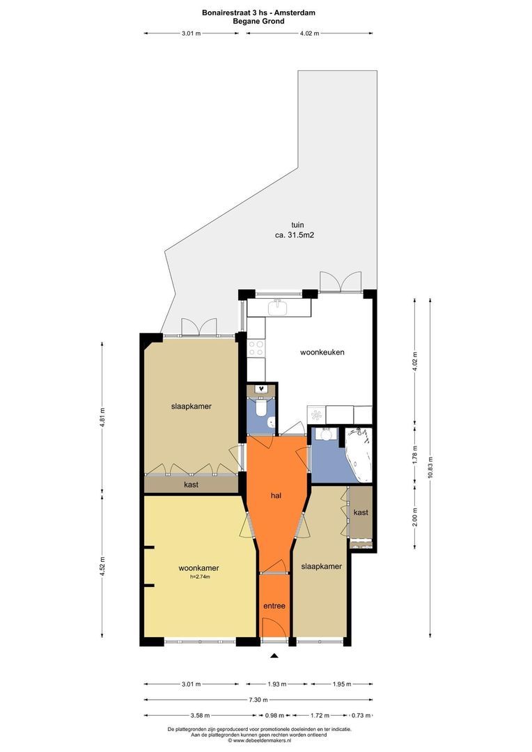 Bonairestraat 3, Amsterdam plattegrond-0