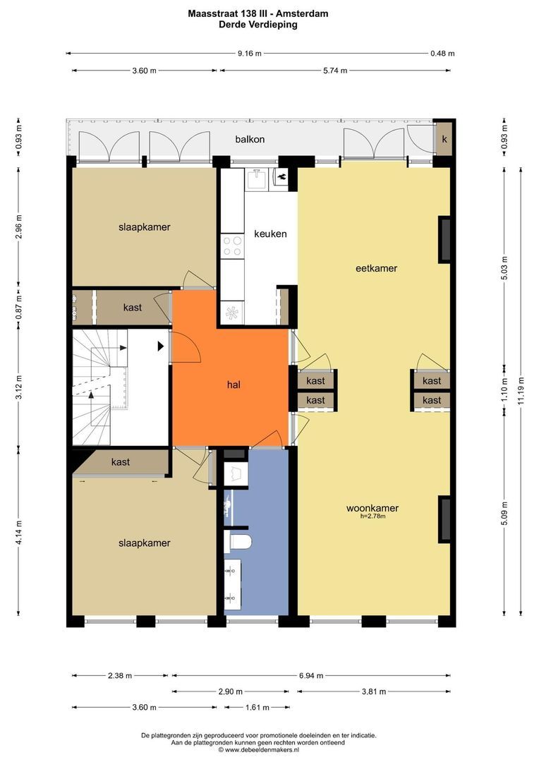 Maasstraat 138 3, Amsterdam plattegrond-0