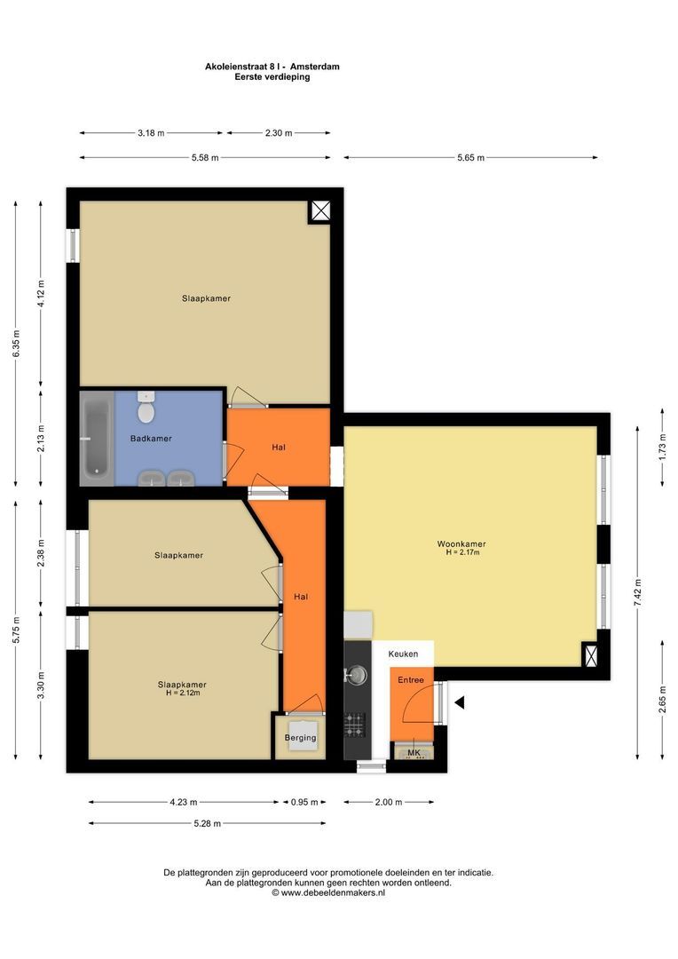 Akoleienstraat 8 1, Amsterdam plattegrond-3