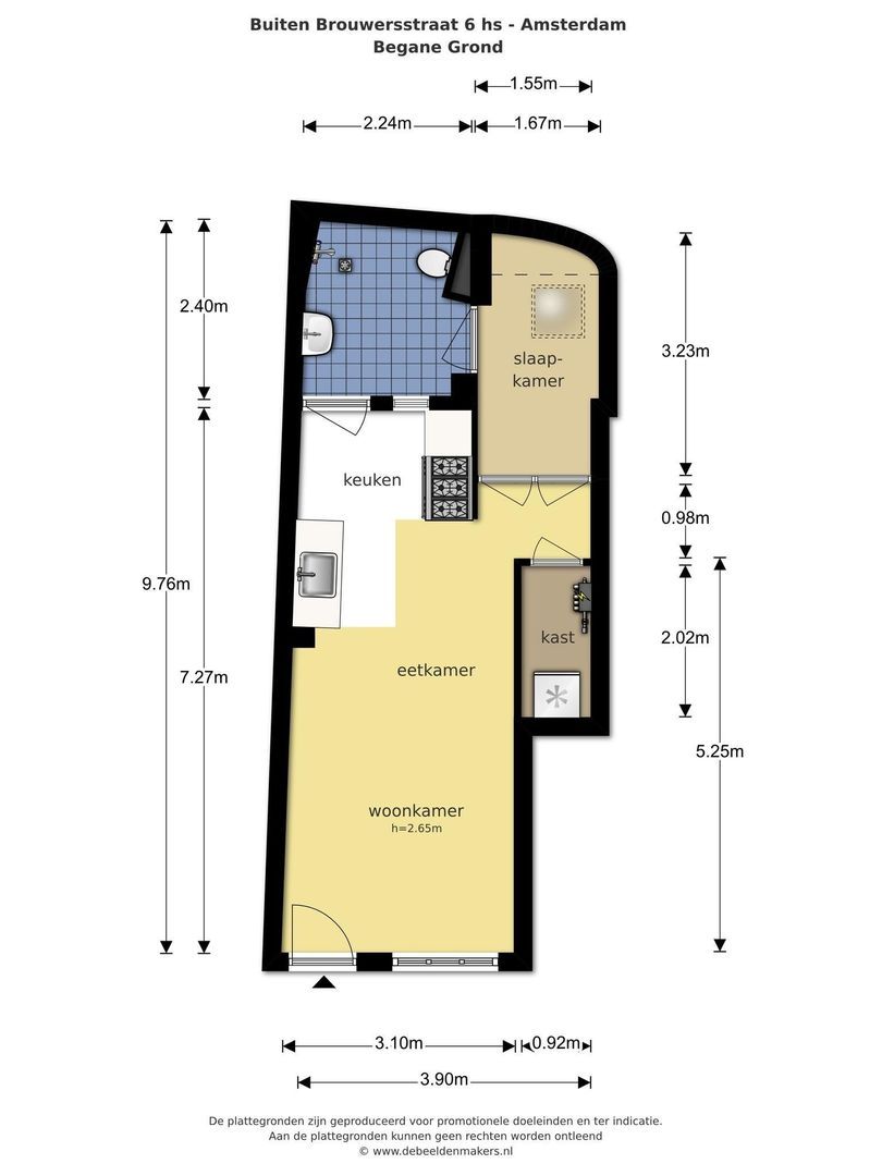 Buiten Brouwersstraat 6 H, Amsterdam plattegrond-0