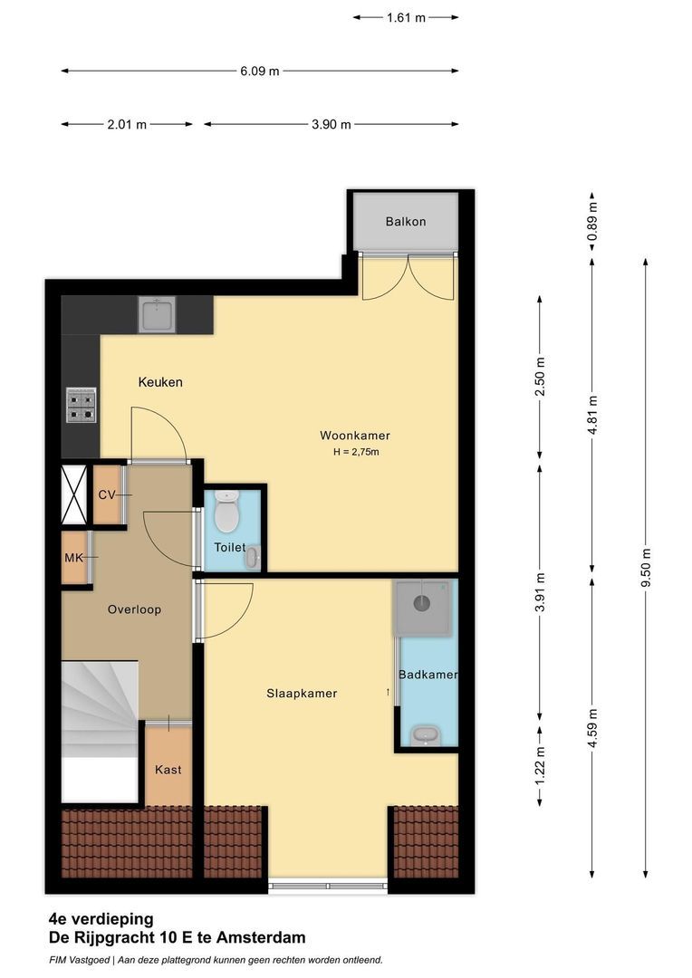 De Rijpgracht 10 E, Amsterdam plattegrond-1