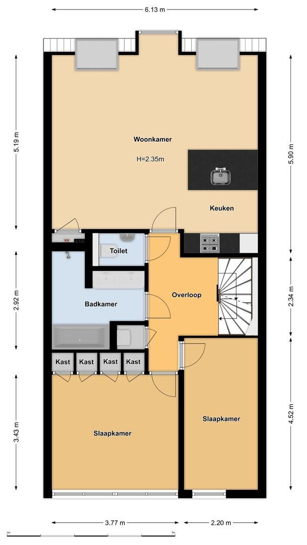 Eerste Jan van der Heijdenstraat 36 F, Amsterdam plattegrond-0