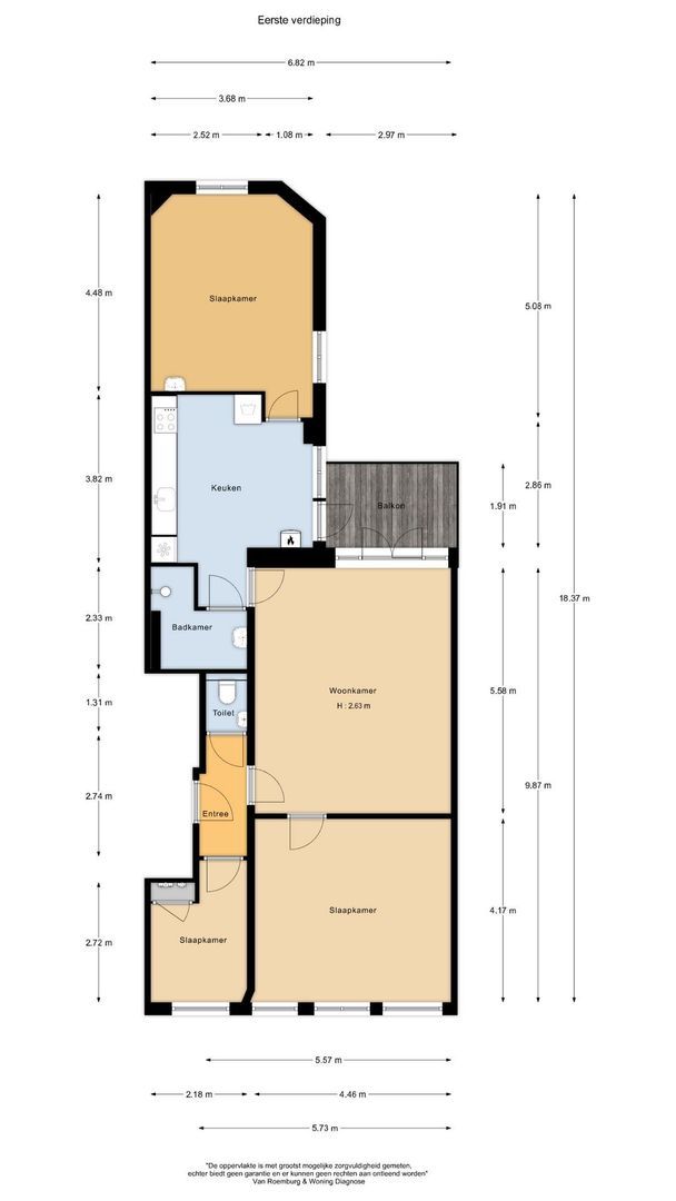 Bilderdijkstraat 134 1, Amsterdam plattegrond-0