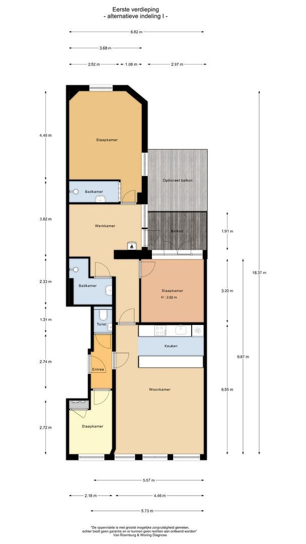 Bilderdijkstraat 134 1, Amsterdam plattegrond-1